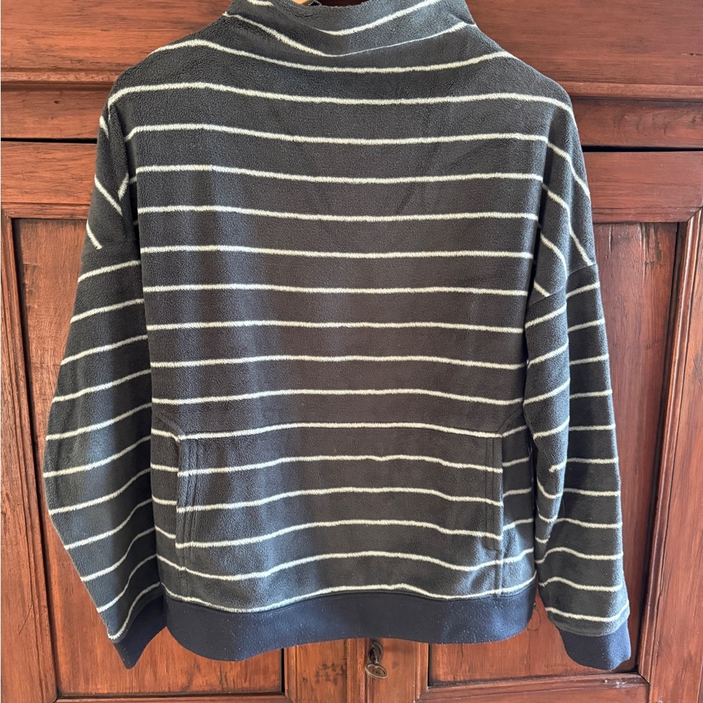 Toad & Co Women’s Fleece Striped Pullover, size Medium